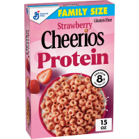 Cheerios Protein Cereal, Strawberry, 8g Protein, Family Size, 15 oz