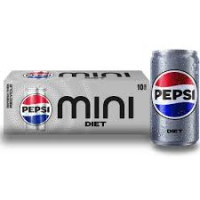 Diet Pepsi Cola Soda Pop 7.5 Fl Oz 10 Pack Mini Cans
