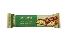 Lindt Dubai Style Milk Chocolate Candy with Pistachio & Kadayif, 1.4 oz. Stick