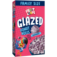 Froot Loops Blueberry Glazed Donut Holes Family Size Breakfast Cereal - 17.8oz