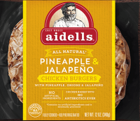 Aidells Chicken Burgers Pineapple & Jalapeno 2CT 12oz product image