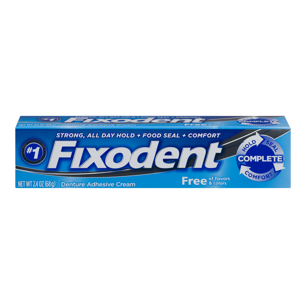 Fixodent Free Dental Adhesive 2.4oz. PKG Garden Grocer
