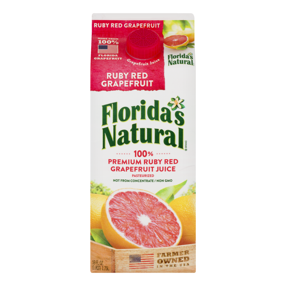 Florida's Natural Ruby Red Grapefruit Juice 52oz CTN Garden Grocer
