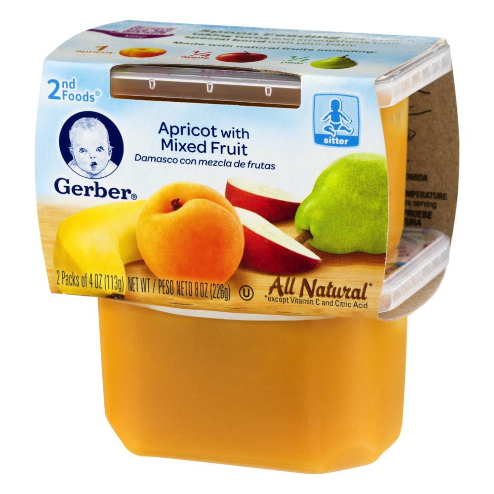 Gerber 2nd Foods Apricots Mixed Fruit 4oz 2PK Garden Grocer