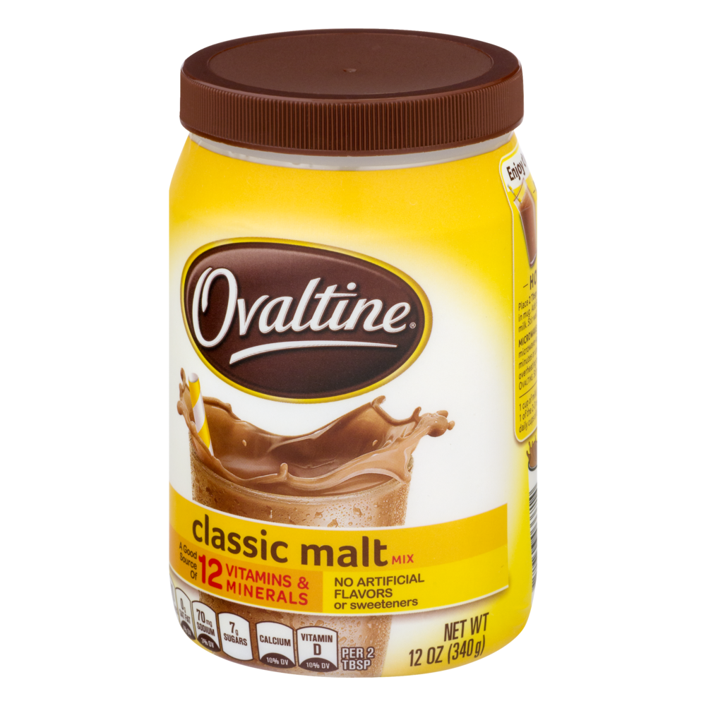Ovaltine Classic Malt Mix 12oz Canister Garden Grocer