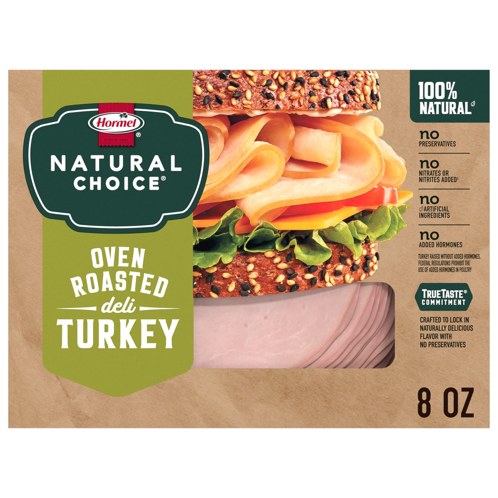 Hormel Natural Choice Oven Roasted Turkey Breast Sliced 8oz PKG