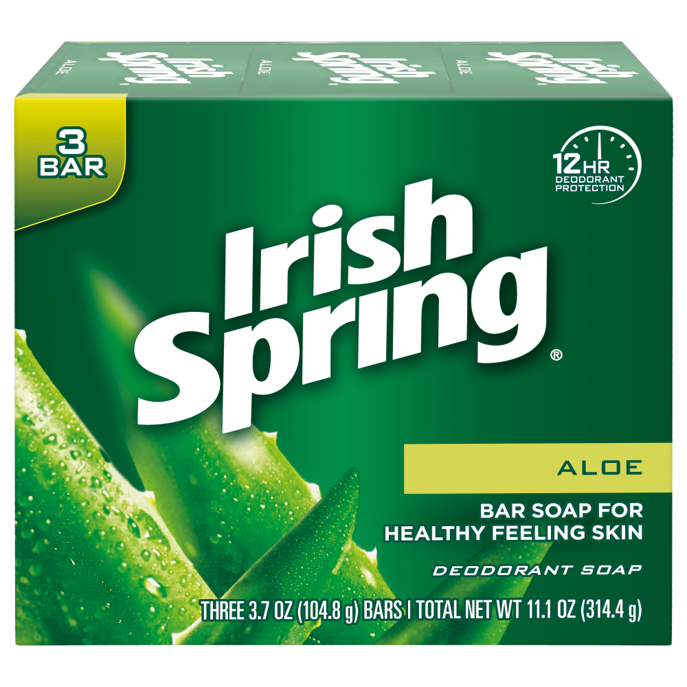 Irish Spring Bath Soap with Aloe 3PK of 3.75oz Bars