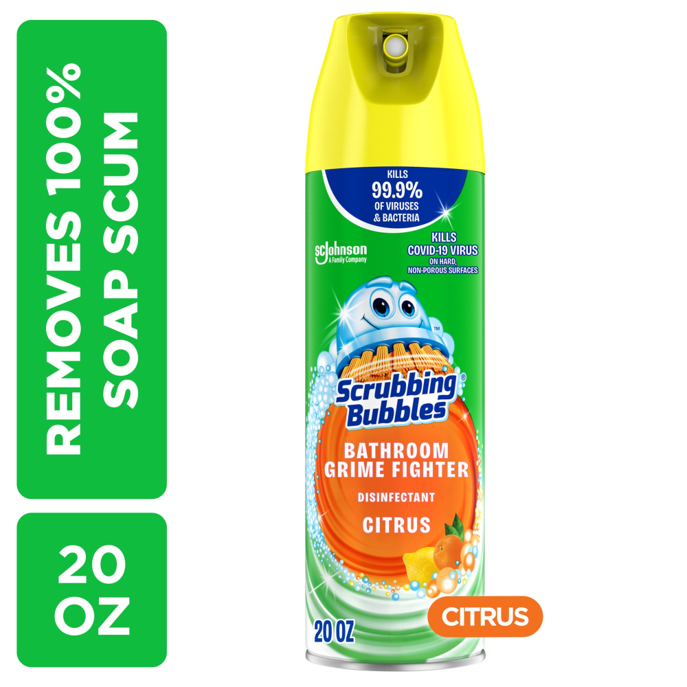 Scrubbing Bubbles Bathroom Cleaner Antibacterial Citrus 20oz Can