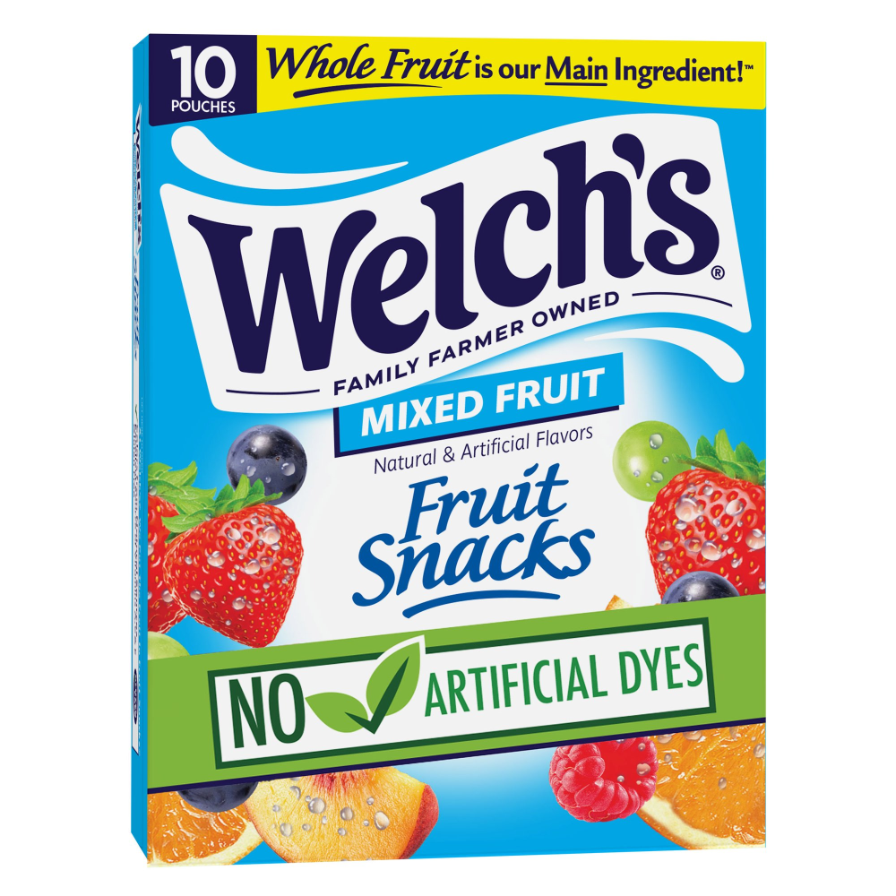 Welch's Fruit Snacks Mixed Fruit 0.9oz Pouches 10CT Box
