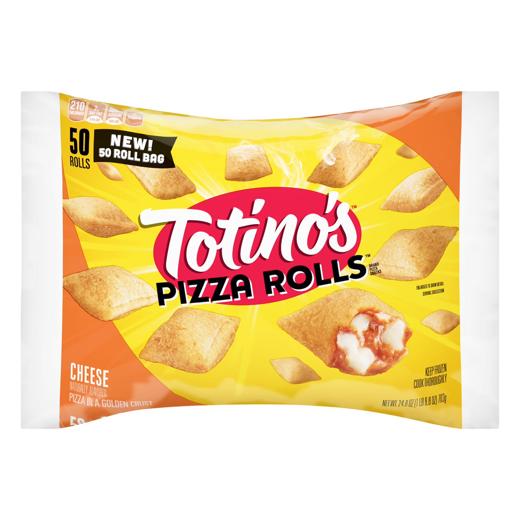 Totino's Pizza Rolls Triple Cheese 50CT 24.8oz Box Garden Grocer