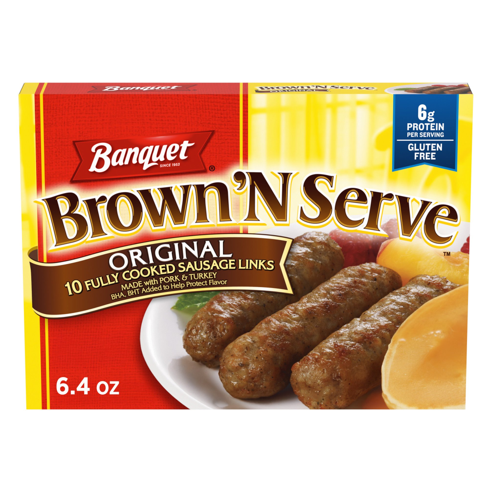 Banquet Brown N Serve Original Sausage Microwave Links 10CT 6.4 oz PKG