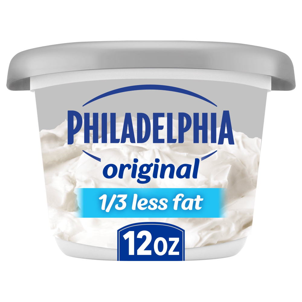 Philadelphia Cream Cheese Soft with 1/3 Less Fat 12oz. Tub