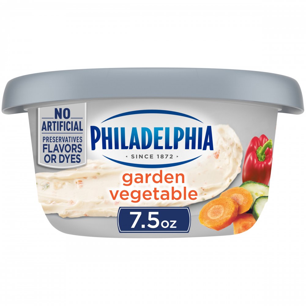 Philadelphia Cream Cheese Garden Vegetable 7.5oz Tub