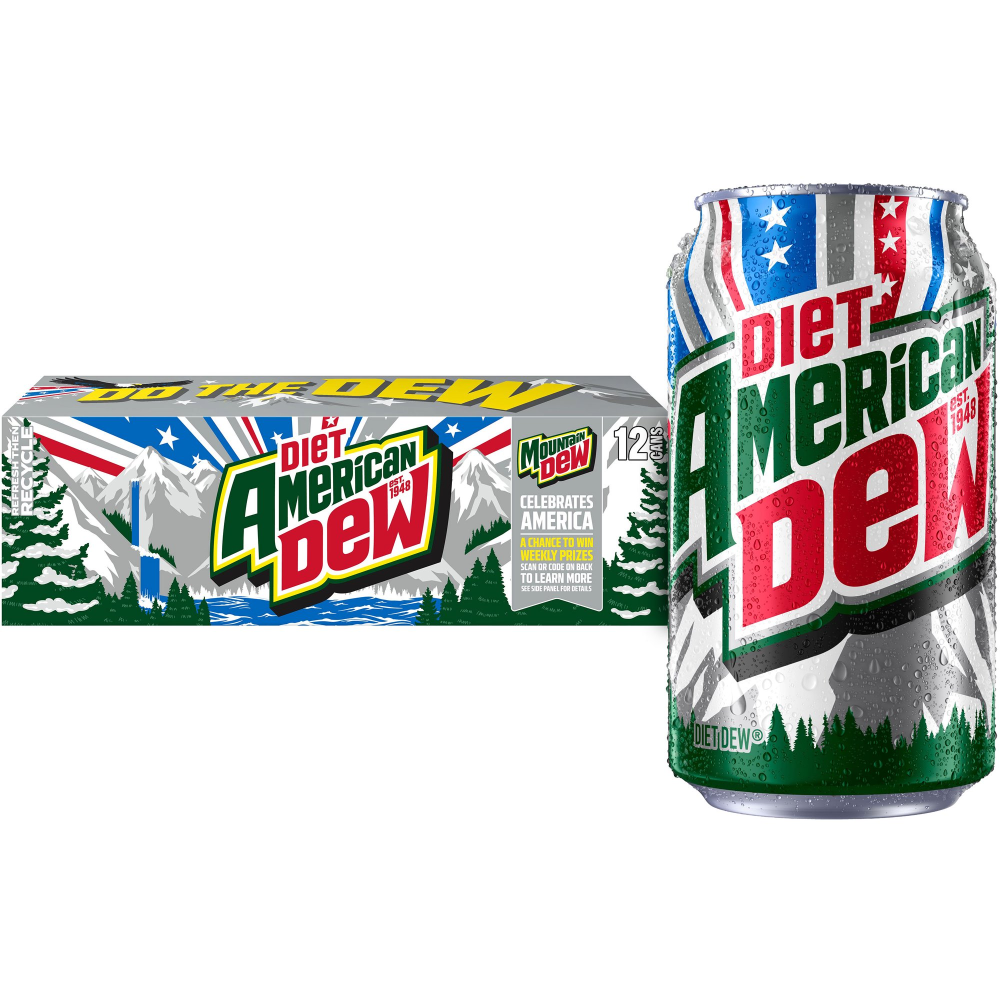 Diet Mountain Dew 12 Pack of 12oz Cans