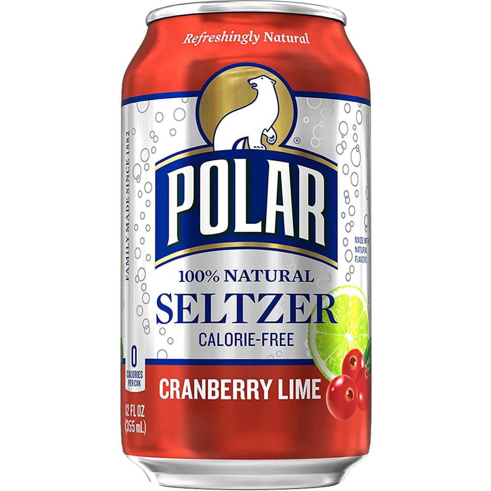 Polar Seltzer Water Cranberry Lime 12PK of 12oz Cans Garden Grocer