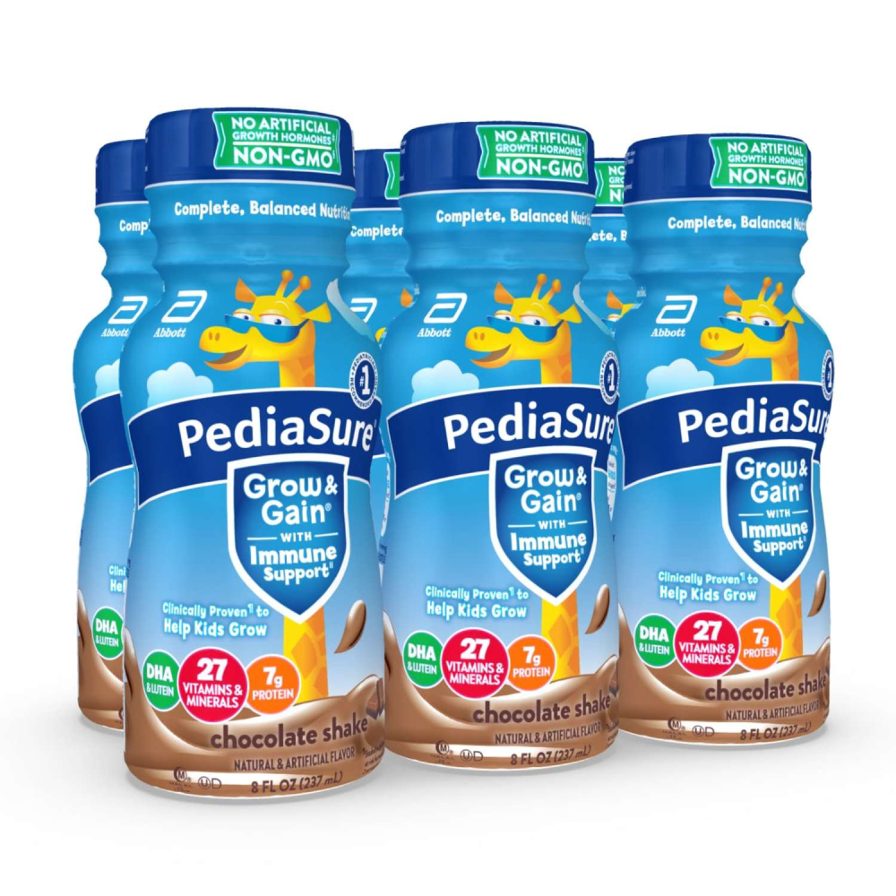 PediaSure Nutrition Beverage Shake Chocolate 6PK of 8oz BTLS