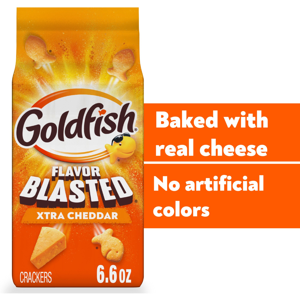 Pepperidge Farm Flavor Blasted Goldfish Crackers XTra Cheddar 6.6oz. Bag