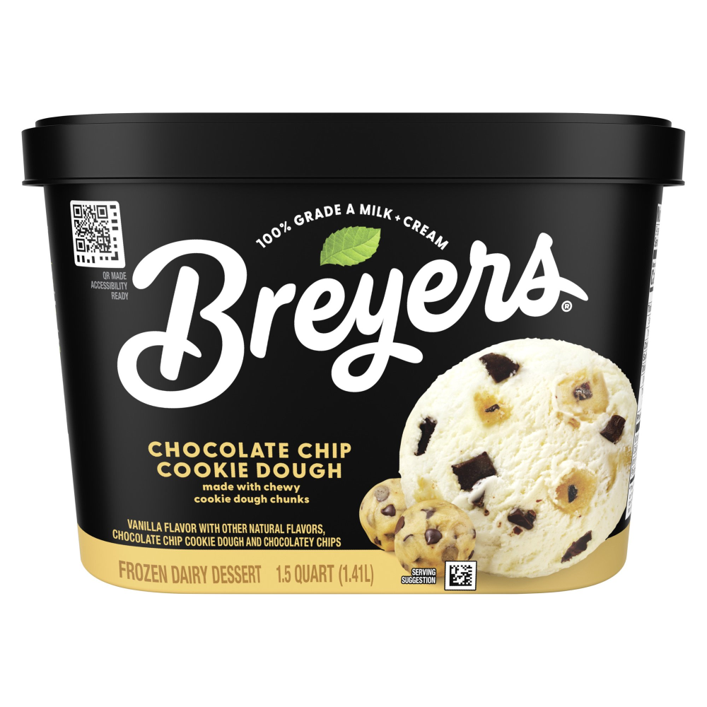 Breyers All Natural Ice Cream Chocolate Chip Cookie Dough 1.5QT