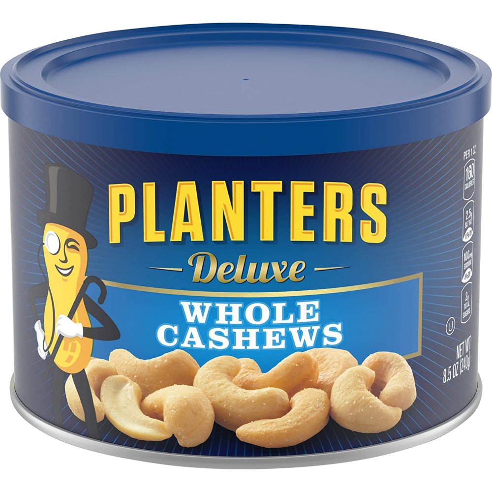 Planters Deluxe Whole Cashews 8.5oz Can Garden Grocer
