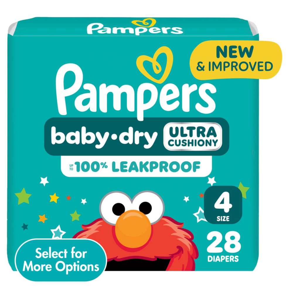 Pampers Baby Dry Size 4 (22-37LB) Jumbo Pack 28CT PKG