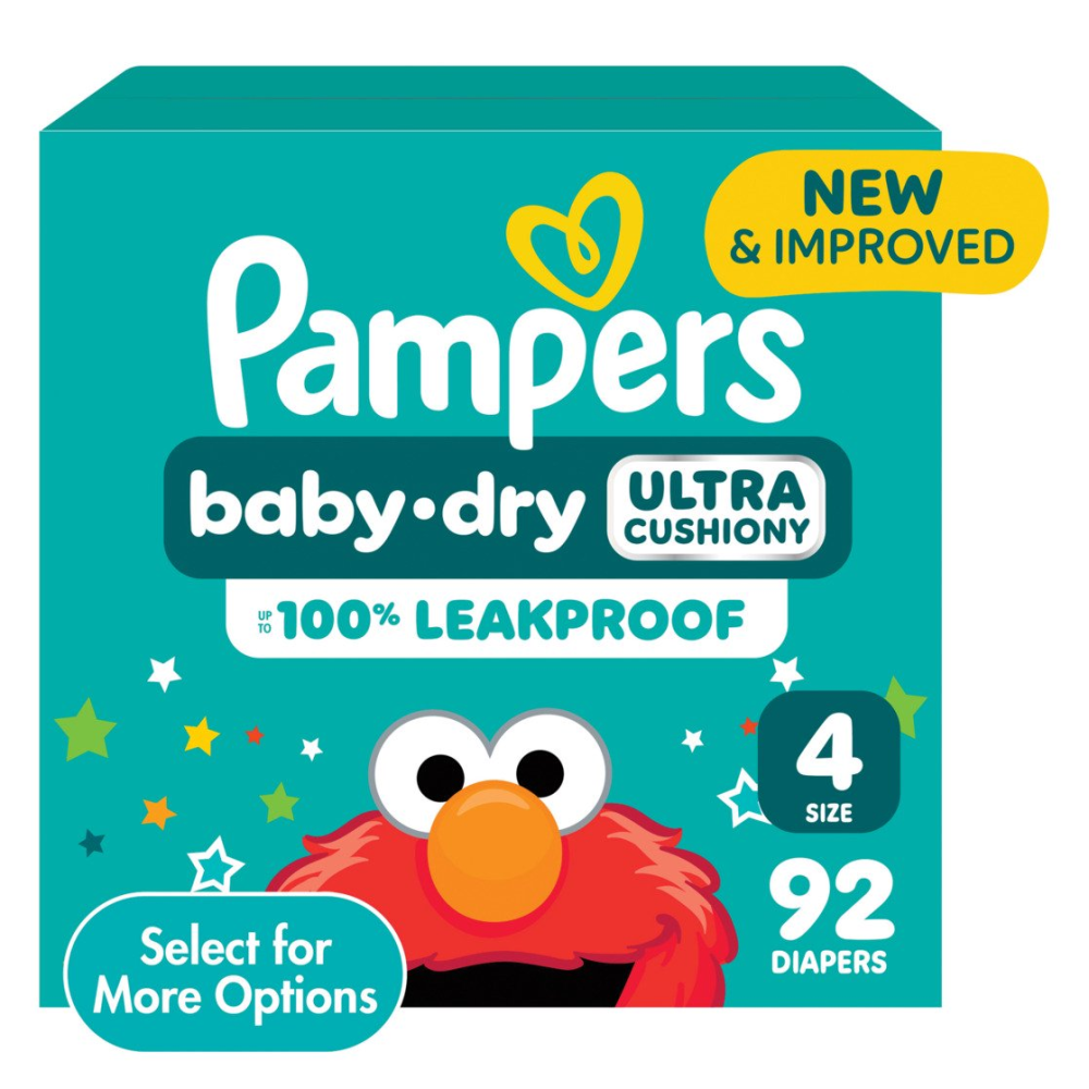Pampers Baby Dry Baby Diapers Size 4, 92 Count