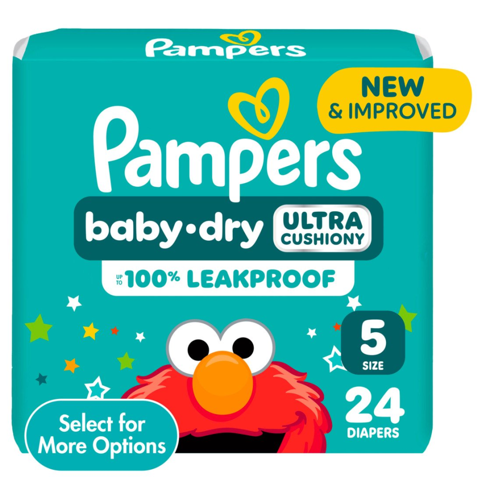 Pampers Baby Dry Diapers Size 5 Jumbo Pack 24CT PKG