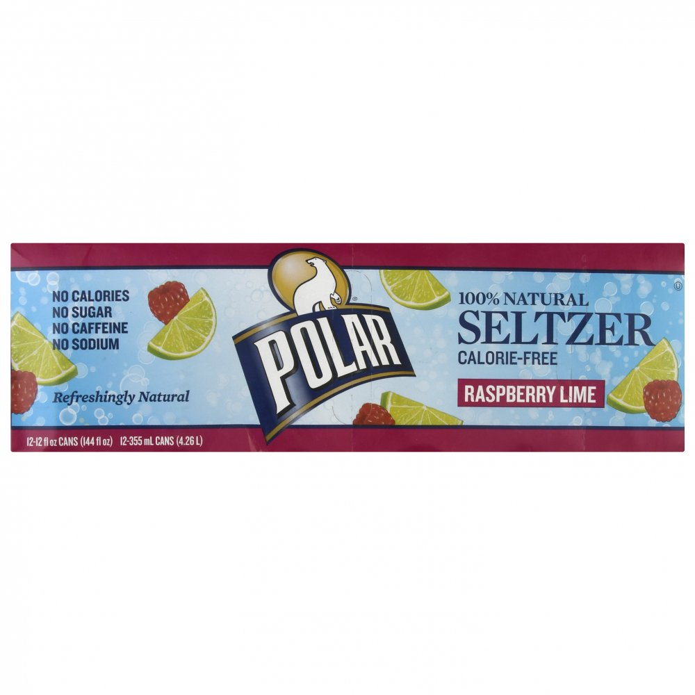 Polar Seltzer Water Raspberry Lime 12PK of 12oz Cans Garden Grocer