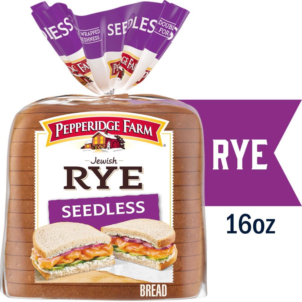 Pepperidge Farm Jewish Rye Seedless Bread 16oz PKG