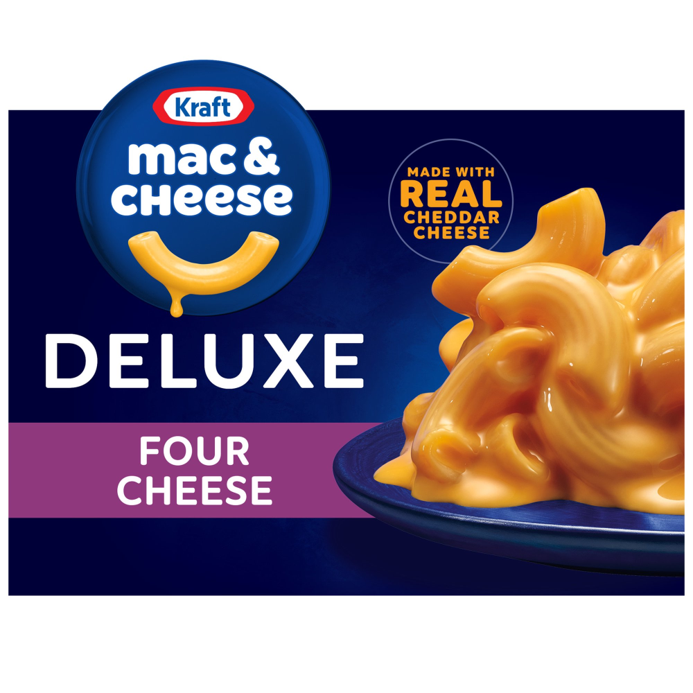 Kraft Deluxe Macaroni & Cheese Dinner Four Cheese 14oz PKG