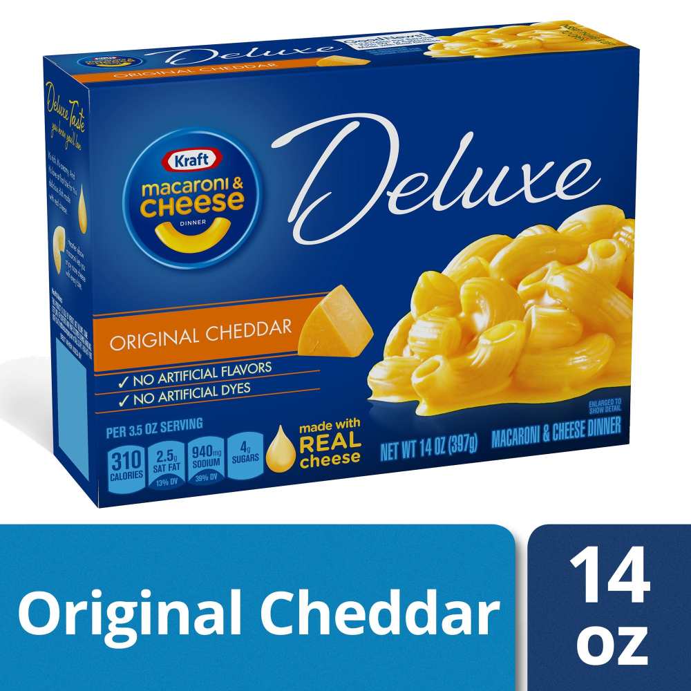 Kraft Deluxe Macaroni & Cheese Dinner Original 14oz PKG