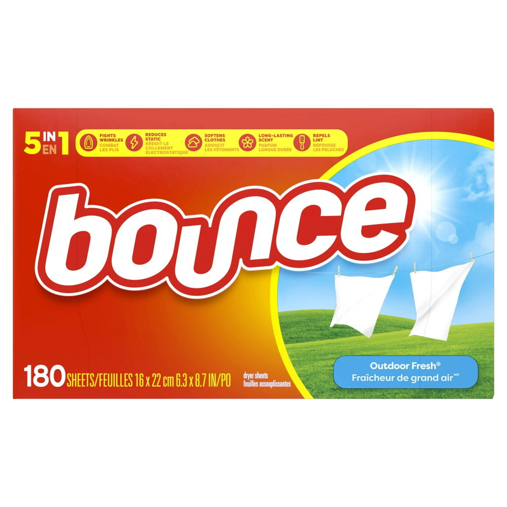 Bounce Dryer Sheets Outdoor Fresh Scent 180CT