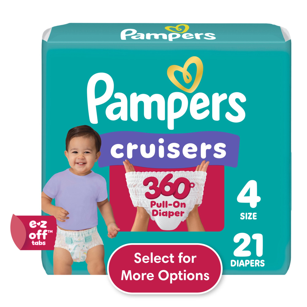 Pampers Cruisers 360 Diapers Size 4 (22-37LB) 21CT