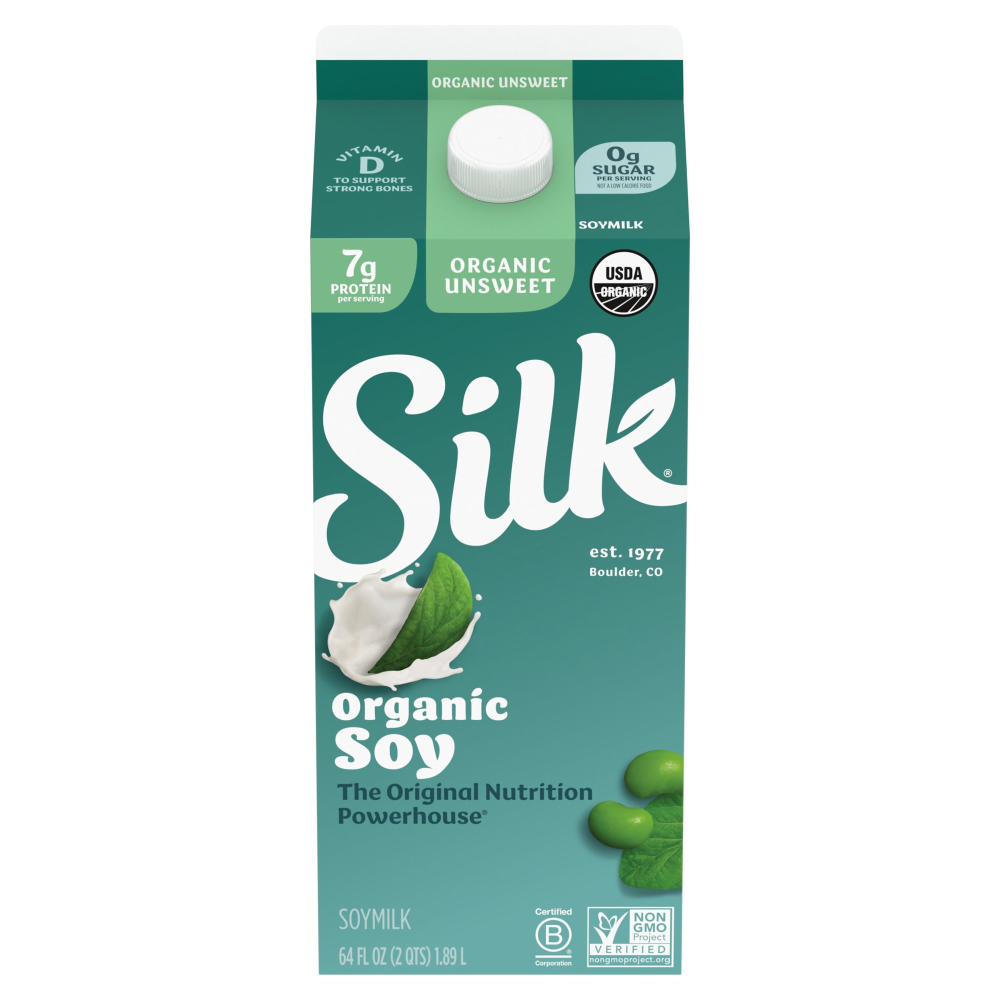 Silk Soymilk Unsweetened - No Sugar Added 64oz CTN