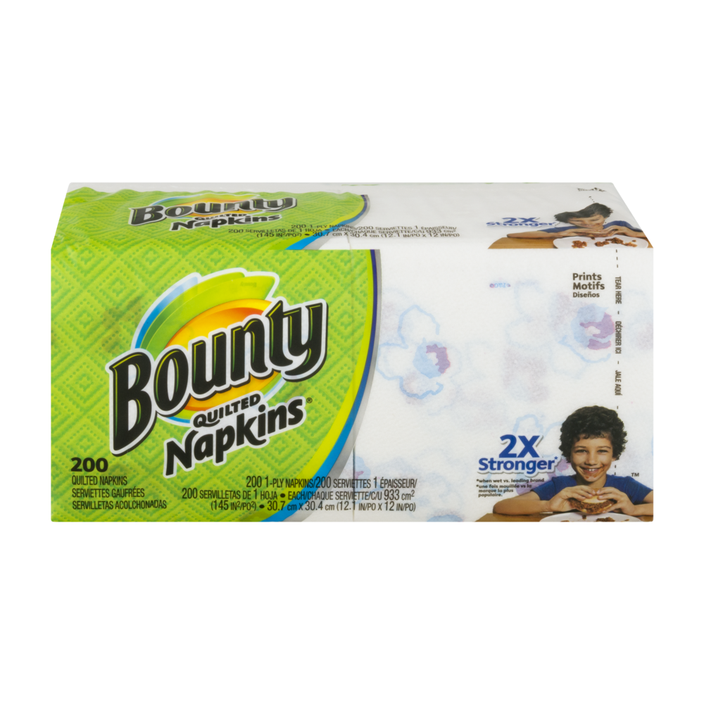 Bounty Napkins 1Ply 200CT Garden Grocer