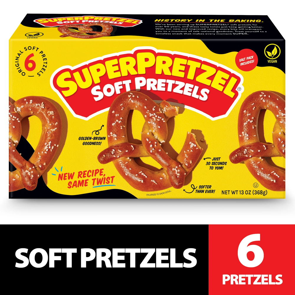Superpretzel Soft Pretzels 6CT 13oz Box