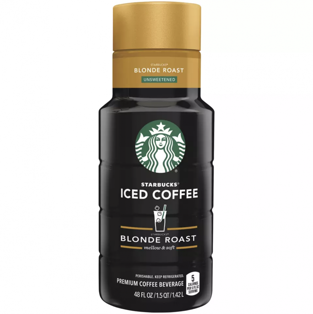 Starbucks Iced Coffee Blonde Roast Unsweetened 48oz BTL
