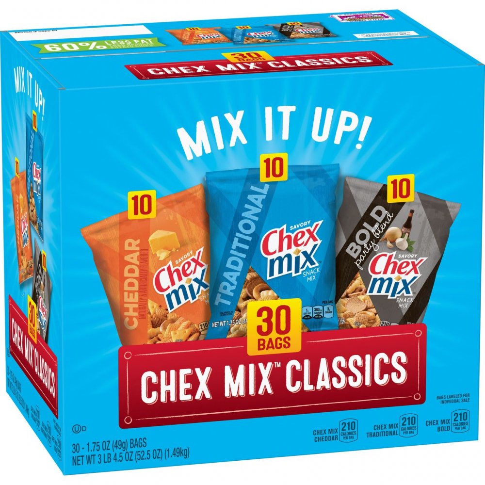 Chex Mix Variety Snack Size 1.75oz EA 30CT Box