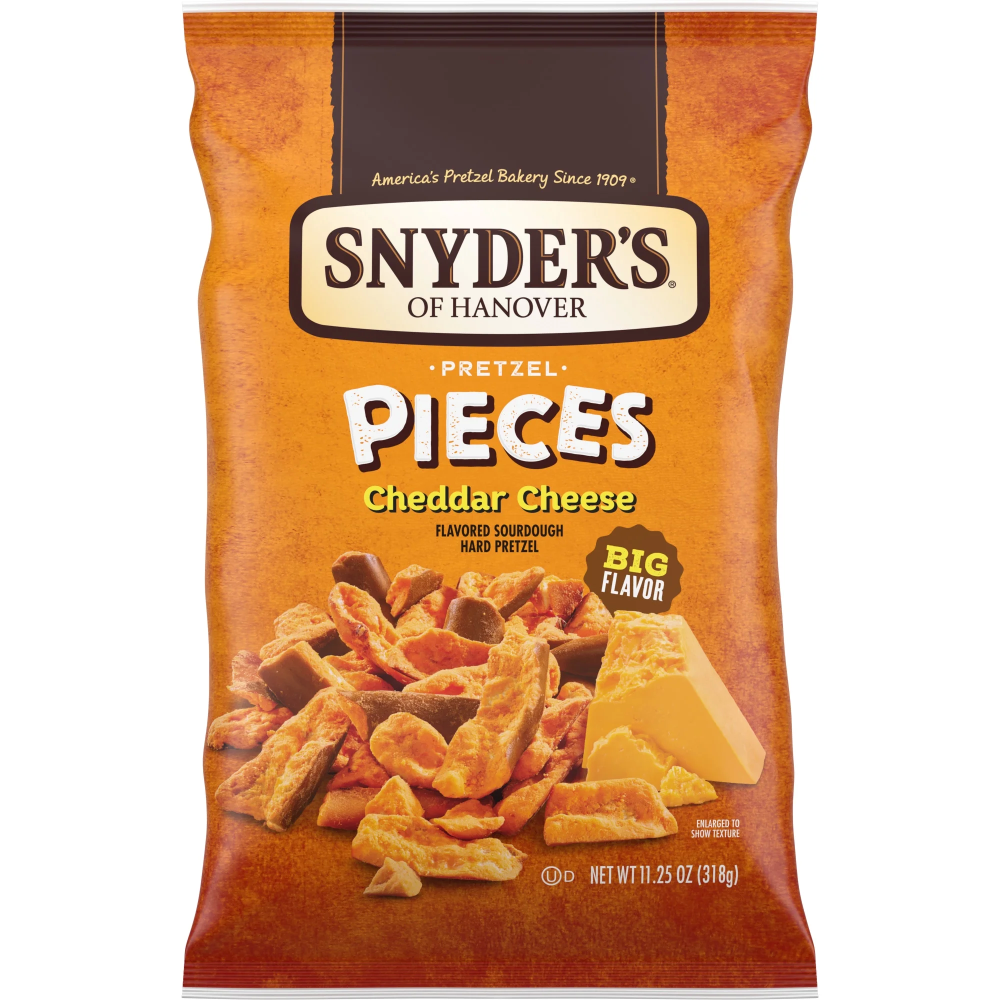 Snyder's of Hanover Pretzel Pieces Cheddar Cheese 11.25 Oz Bag