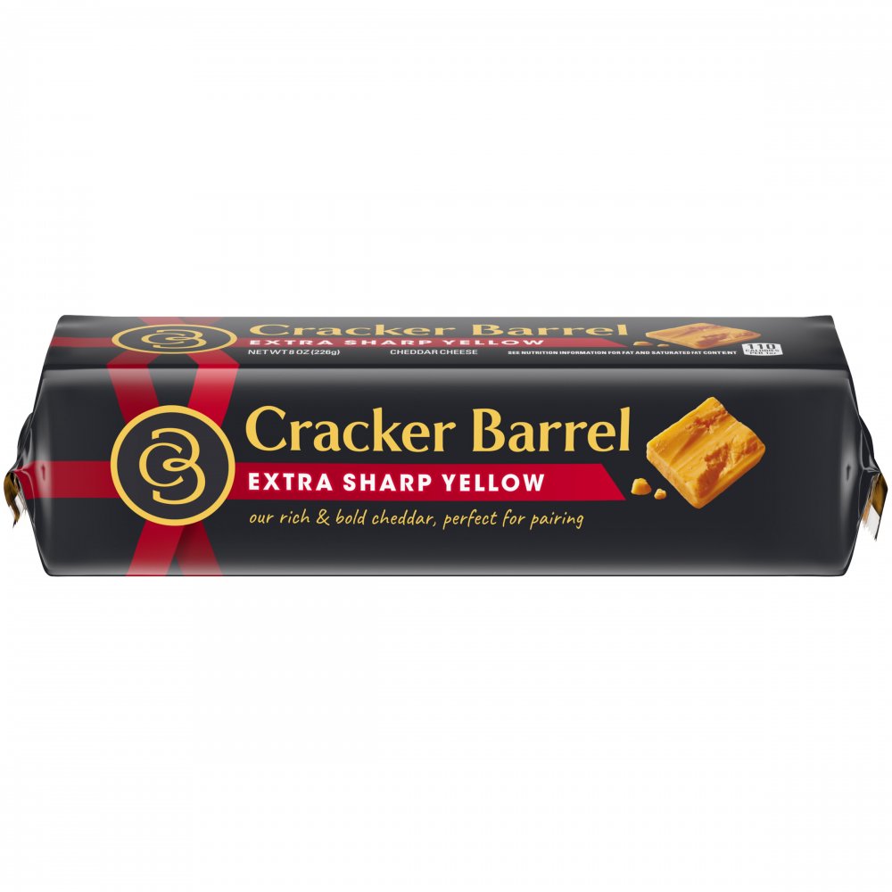 Cracker Barrel Cheese Extra Sharp Natural Cheddar Yellow 8oz Bar