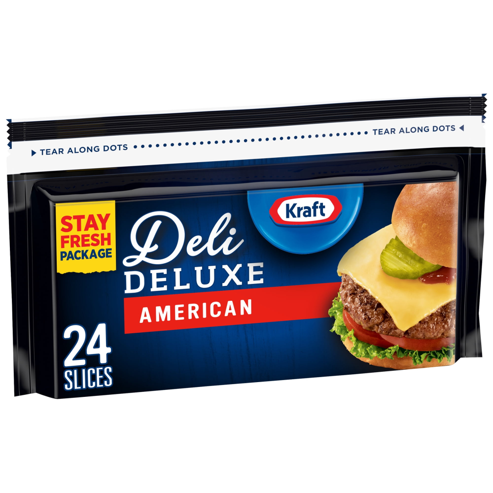 Kraft Deli Deluxe American Cheese Singles 24CT 16oz PKG