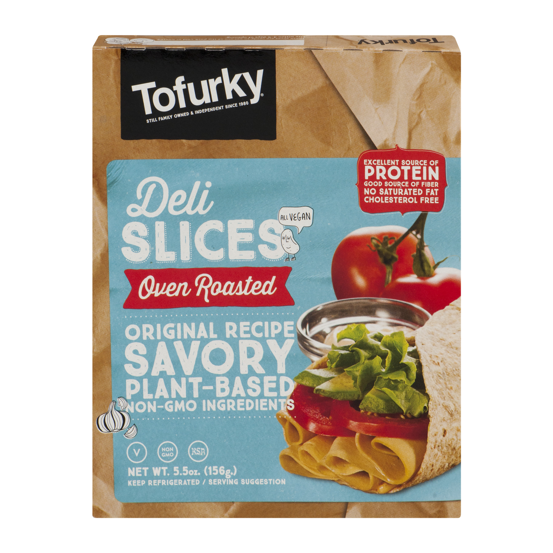 Turtle Island Tofurky Deli Slices Oven Roasted Vegan 5.5oz PKG Garden