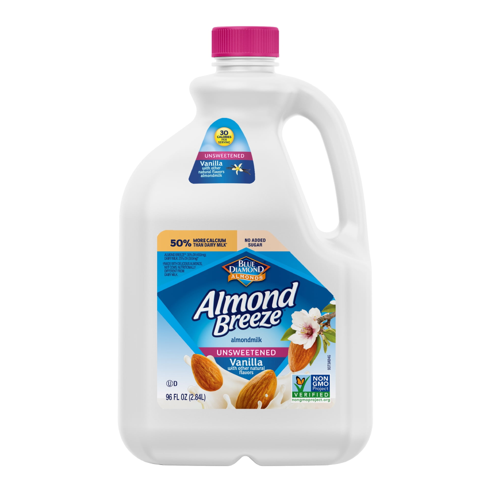 Almond Breeze Unsweetened Vanilla Almondmilk 96oz CTN