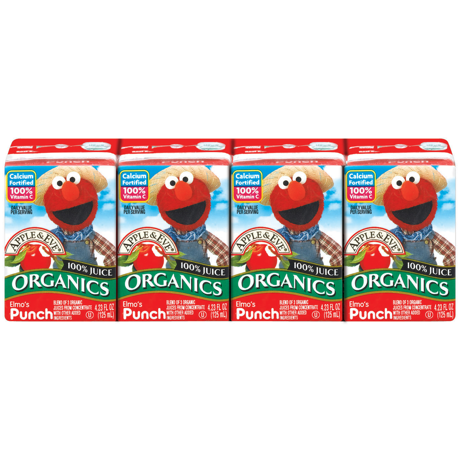 Apple & Eve Organic Elmo's Punch 100 Juice 8CT of 4.23oz Boxes