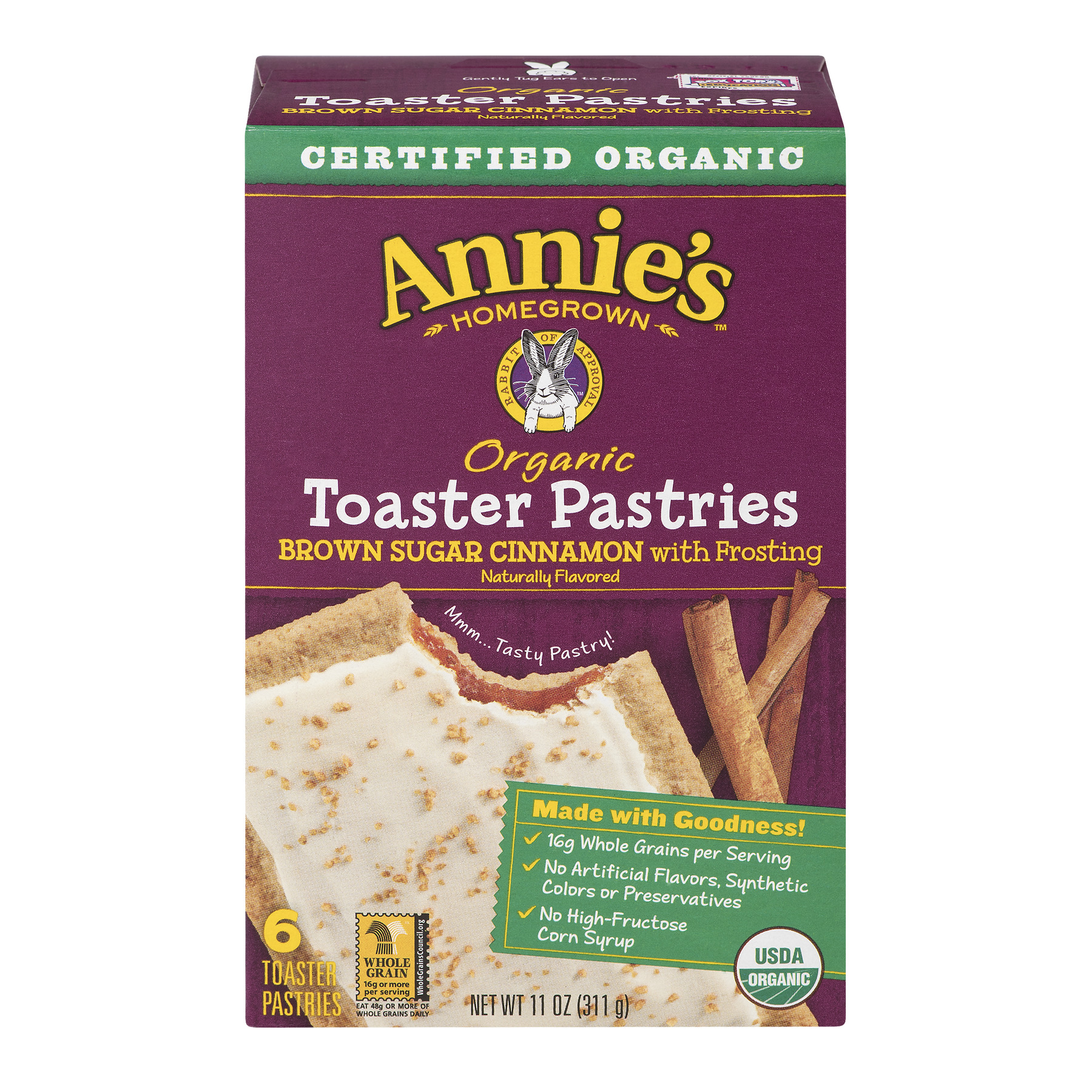 Annie's Organic Toaster Pastries Frosted Brown Sugar Cinnamon 11 oz