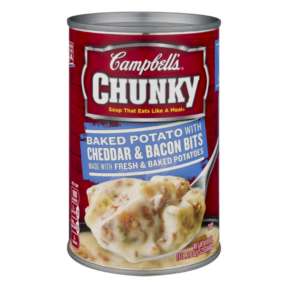 Campbell's Chunky Soup Baked Potato Cheddar & Bacon Bits 18.8oz. Can ...