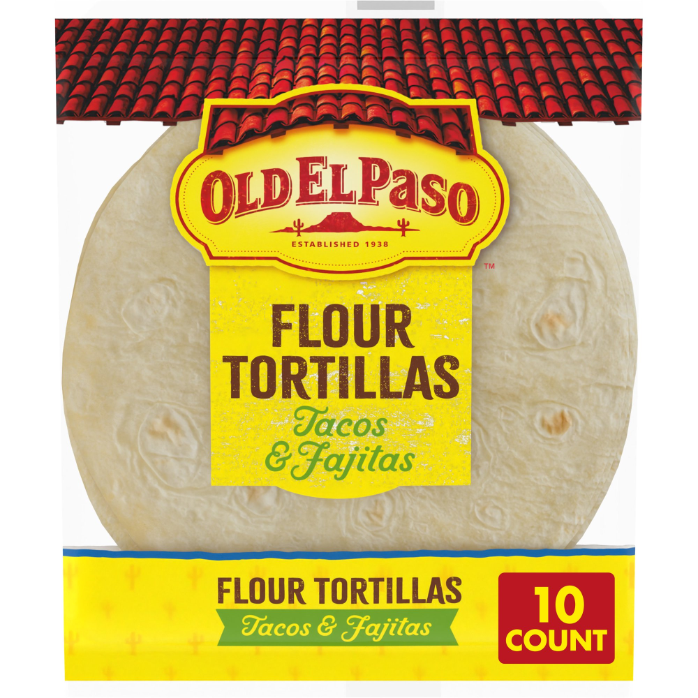 Old El Paso Flour Tortillas Soft Taco Size 10CT 8.2oz PKG