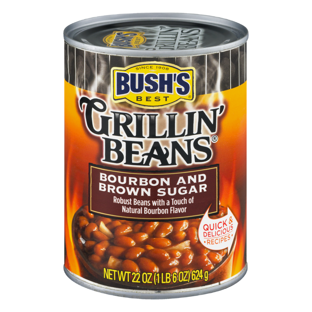 Bush's Grillin Beans Bourbon & Brown Sugar 22oz Can