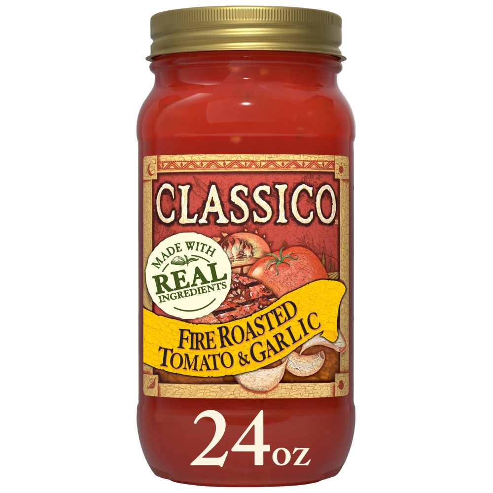 Classico Di Siena Pasta Sauce Fire Roasted Tomato Garlic 24oz Jar