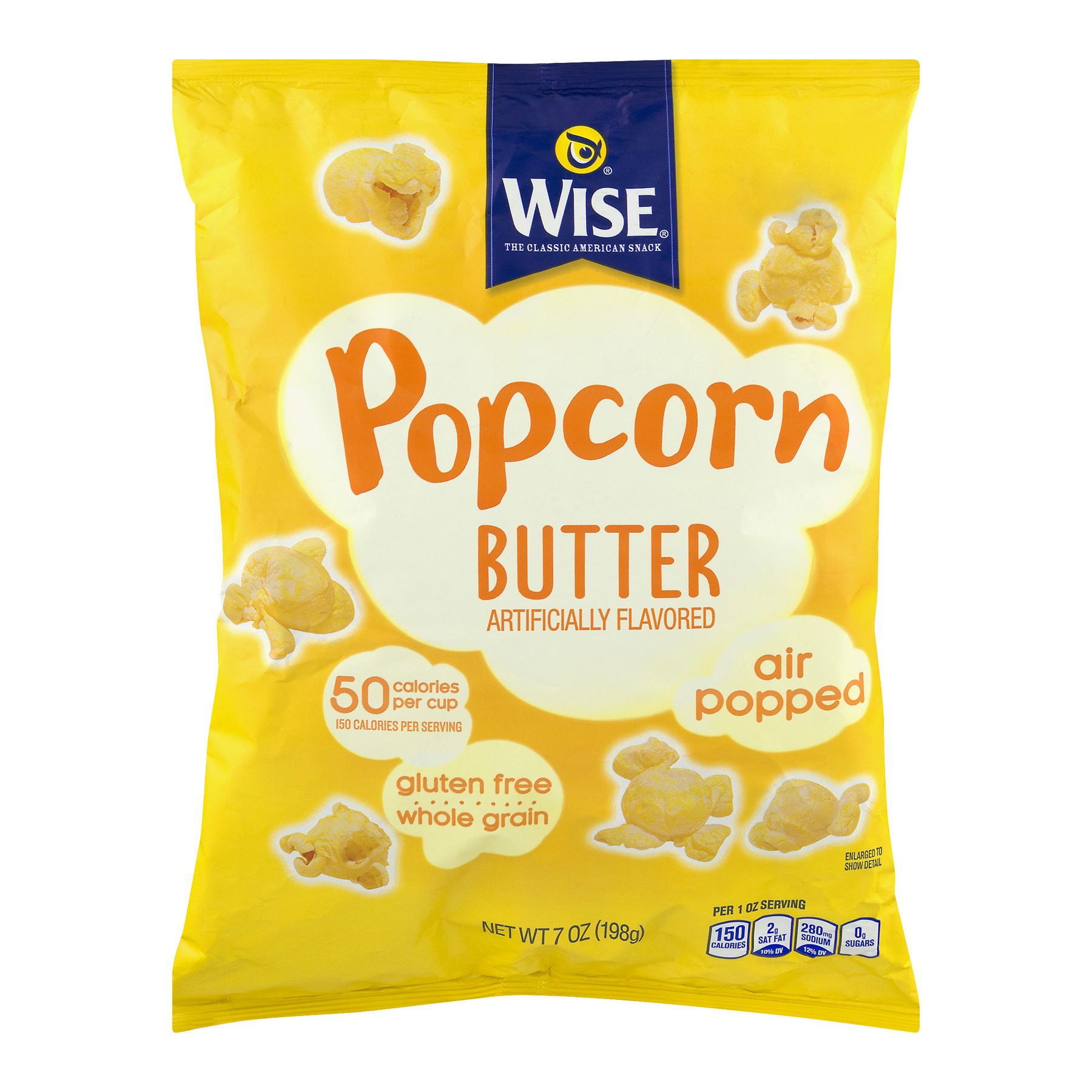 Wise Air Popped Butter Popcorn 6oz Bag Garden Grocer