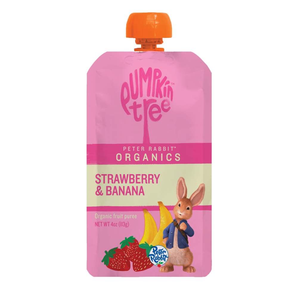 Peter Rabbit Organics Strawberry & Banana Fruit Snack 4oz Pouch
